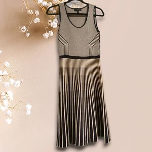 Banana Republic sleeveless knit modern striped dress XS